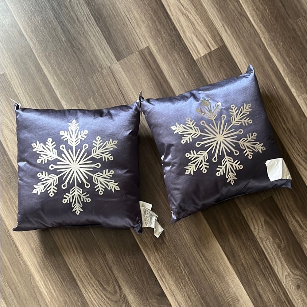Blue Snowflake Pillows